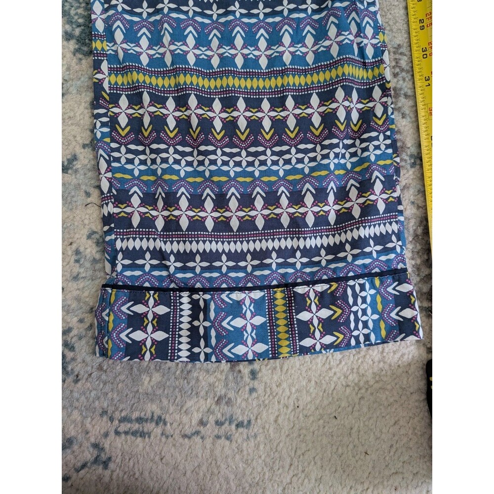 Victoria's Secret Pajamas PJ Pant Set Aztec Stripe Button Down Womens L Short - Picture 10 of 16